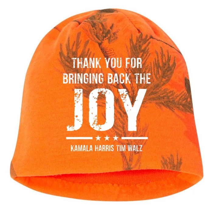 Harris Walz T Thank You For Bringing Back The Joy Political Kati - Camo Knit Beanie