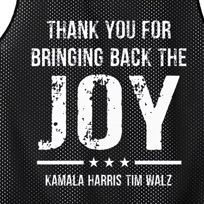 Harris Walz T Thank You For Bringing Back The Joy Political Mesh Reversible Basketball Jersey Tank