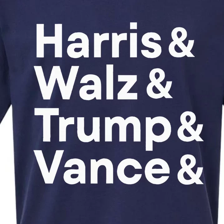 Harris & Walz & Trump & Vance Election President 2024 Vote Sueded Cloud Jersey T-Shirt