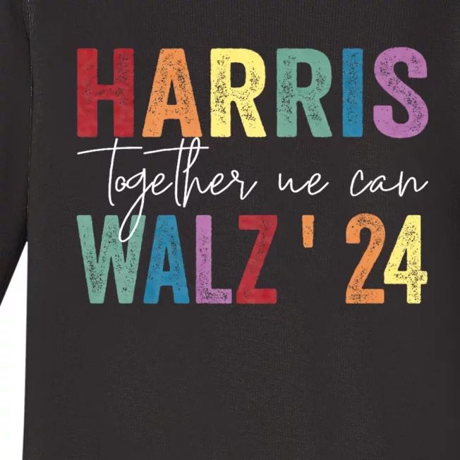 Harris Walz Together We Can Election Lgbt Harris Walz Waltz Baby Long Sleeve Bodysuit