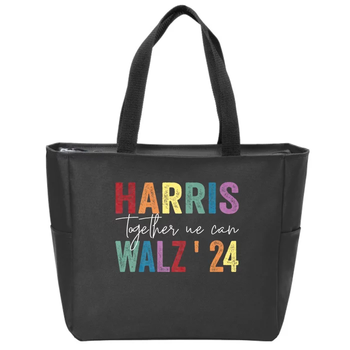 Harris Walz Together We Can Election Lgbt Harris Walz Waltz Zip Tote Bag