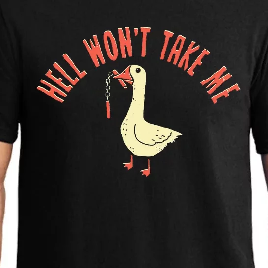 Hell Won't Take Me Funny Duck Pajama Set