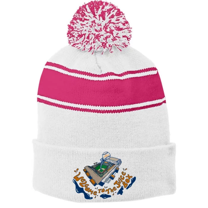 Houston Welcome To The Juice Box 2024 Stripe Pom Pom Beanie