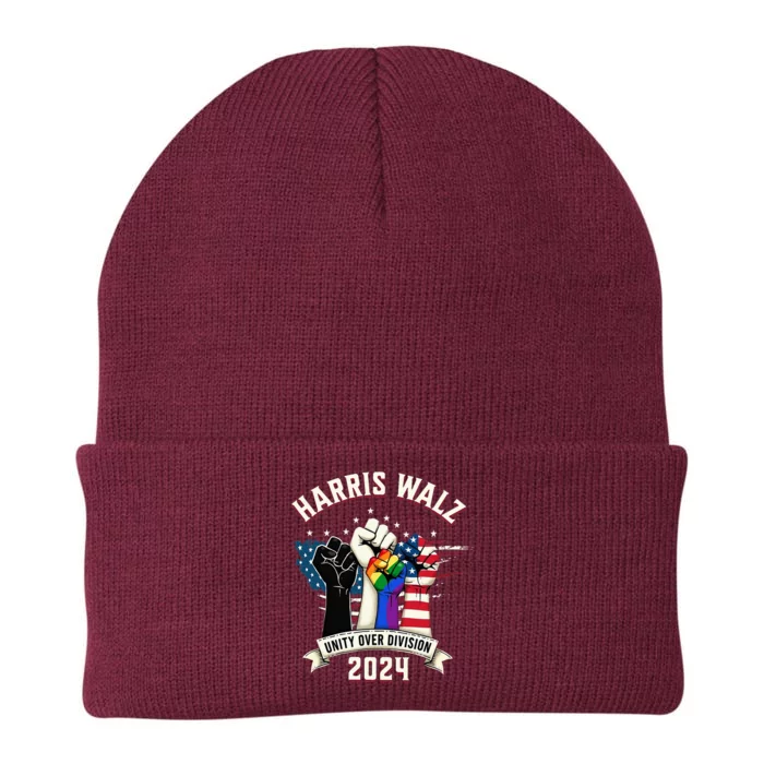 Harris Walz Unity Over Division Harris Walz Knit Cap Winter Beanie