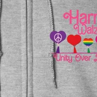 Harris Walz Unity Over Division Election 2024 Full Zip Hoodie