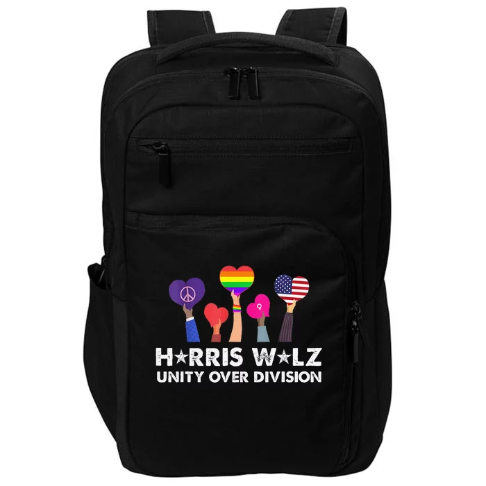 Harris Walz Unity Over Division Impact Tech Backpack