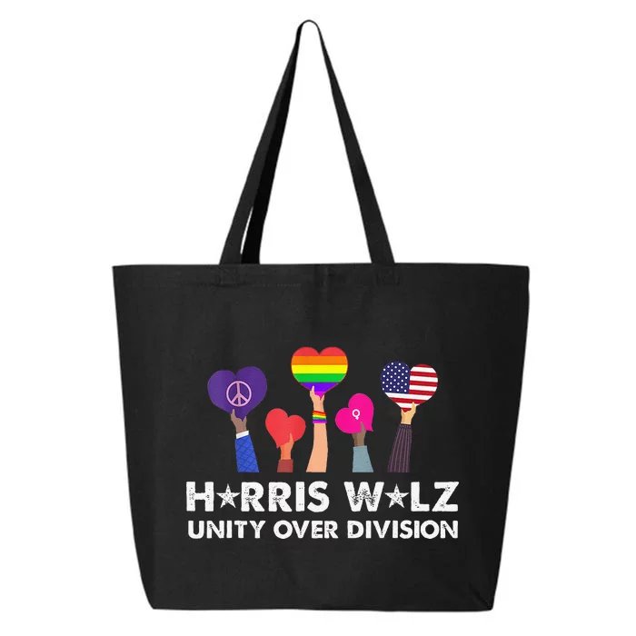 Harris Walz Unity Over Division 25L Jumbo Tote