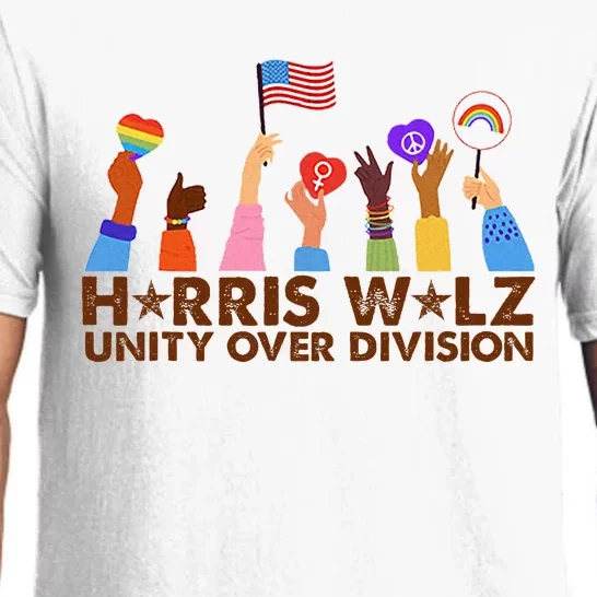 Harris Walz Unity Over Division Pajama Set