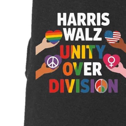 Harris Walz Unity In The Election Doggie 3-End Fleece Hoodie