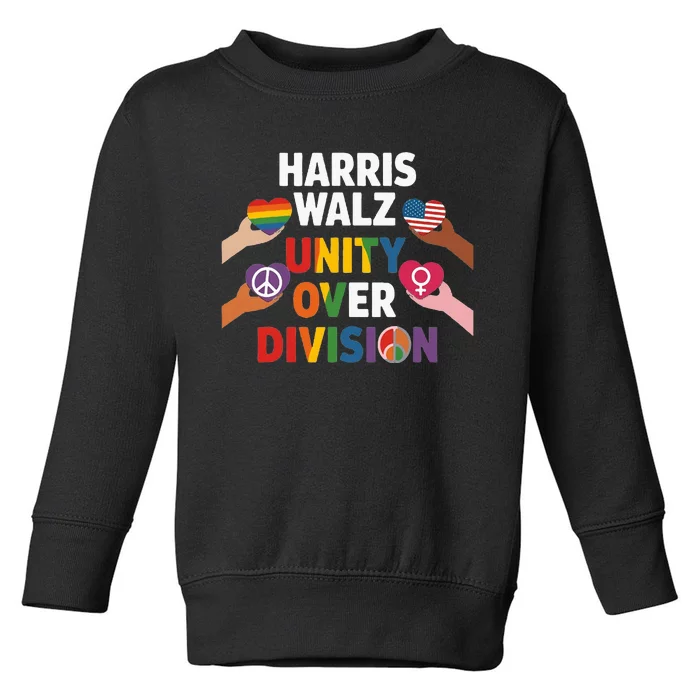 Harris Walz Unity In The Election Toddler Sweatshirt