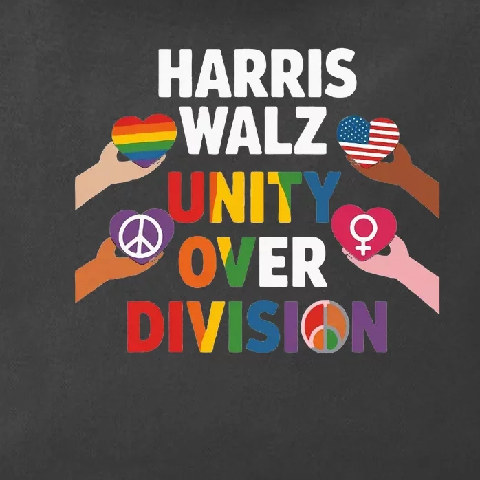 Harris Walz Unity In The Election Zip Tote Bag