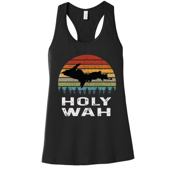 Holy Wah Upper Peninsula Michigan Gifts Yooper Women's Racerback Tank