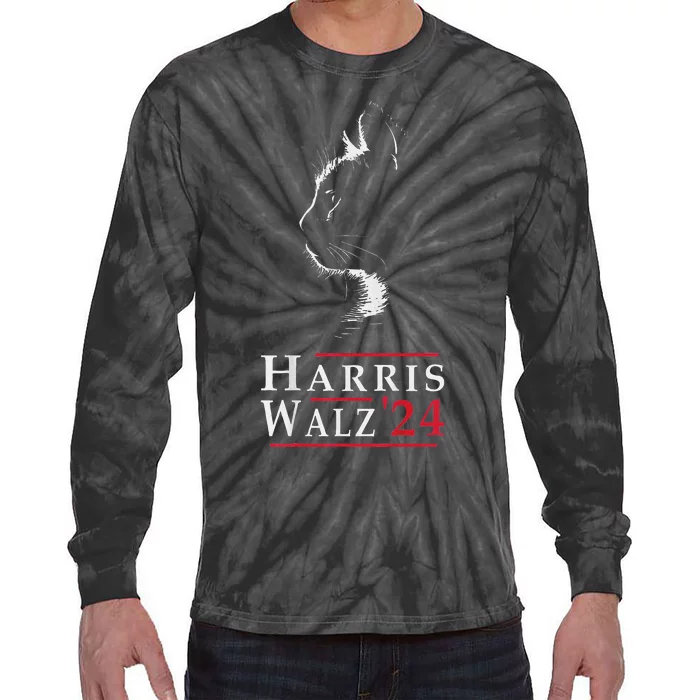 Harris Walz Us Election Vice President 2024 Kamala Tie-Dye Long Sleeve Shirt