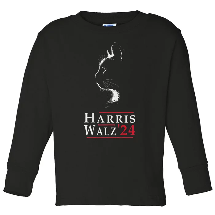 Harris Walz Us Election Vice President 2024 Kamala Toddler Long Sleeve Shirt