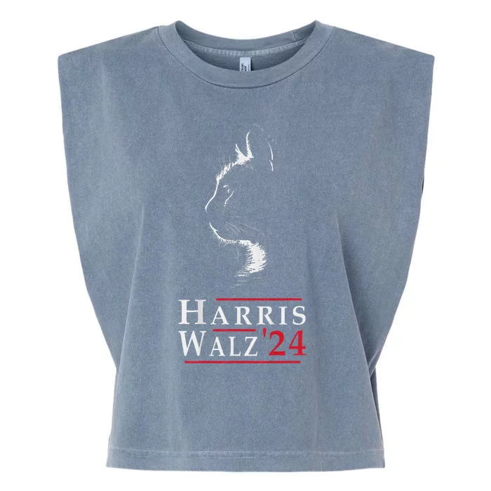 Harris Walz Us Election Vice President 2024 Kamala Garment-Dyed Women's Muscle Tee