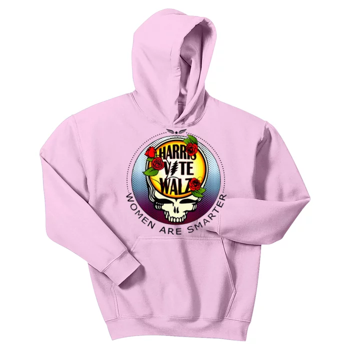 Harris Walz Vote Women Are Smarter Kids Hoodie