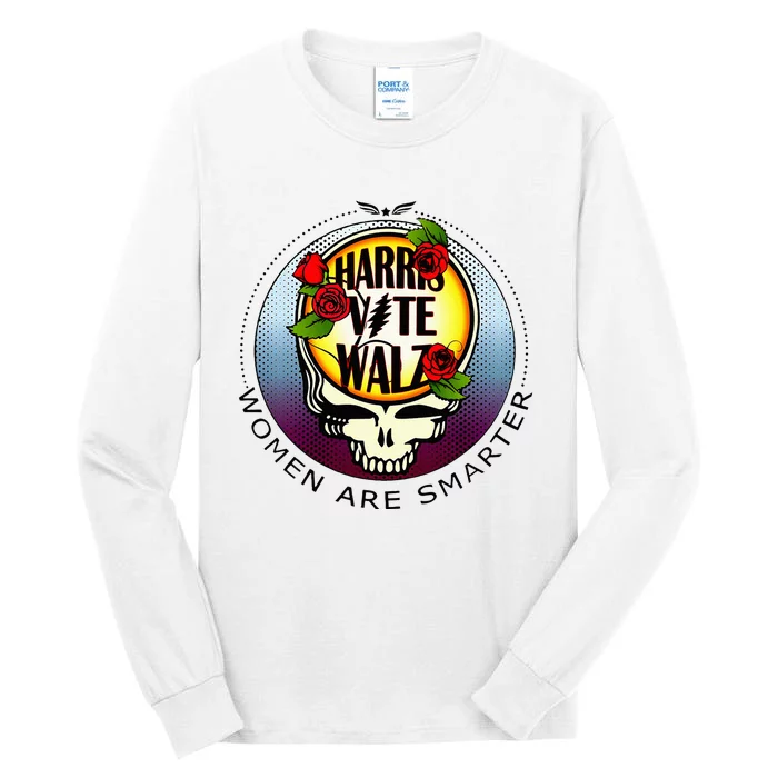 Harris Walz Vote Women Are Smarter Tall Long Sleeve T-Shirt