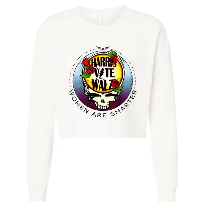 Harris Walz Vote Women Are Smarter Cropped Pullover Crew