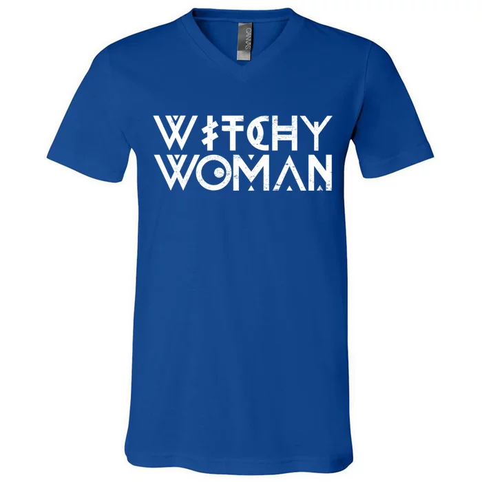 Halloween Witch Wiccan Pagan Witchy Funny Gift V-Neck T-Shirt