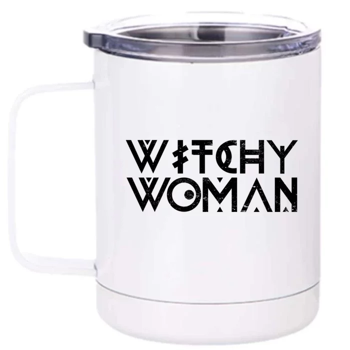 Halloween Witch Wiccan Pagan Witchy Funny Gift Front & Back 12oz Stainless Steel Tumbler Cup