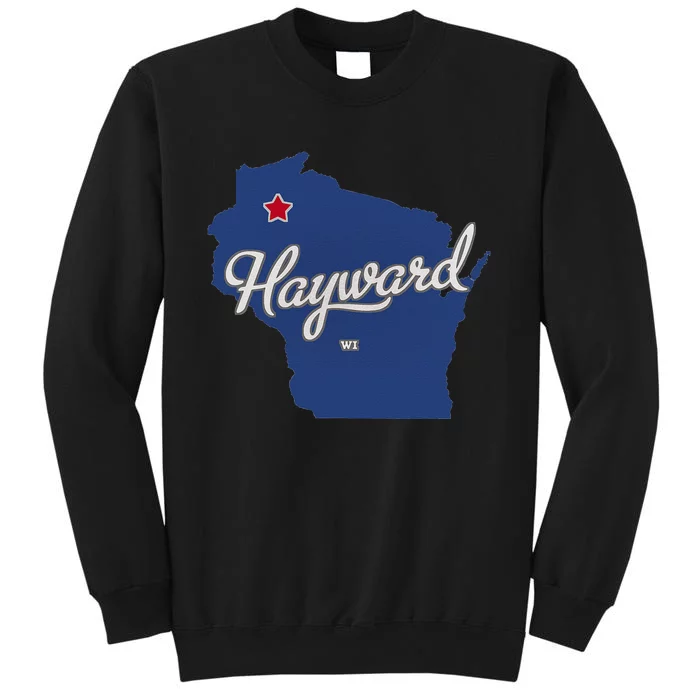 Hayward Wisconsin WI Map Tall Sweatshirt