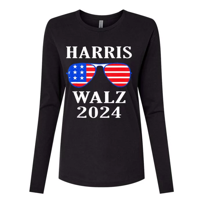 Harris Walz Waltz 2024 Kamala Harris Waltz American Flag Tank Top.Png Womens Cotton Relaxed Long Sleeve T-Shirt