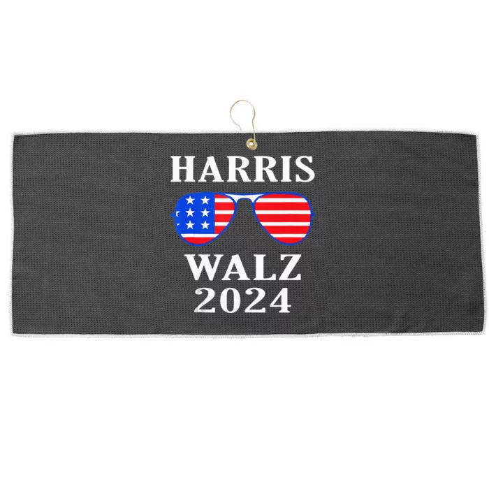 Harris Walz Waltz 2024 Kamala Harris Waltz American Flag Tank Top.Png Large Microfiber Waffle Golf Towel