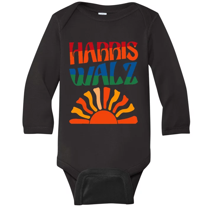 Harris Walz Willie 2024 Baby Long Sleeve Bodysuit