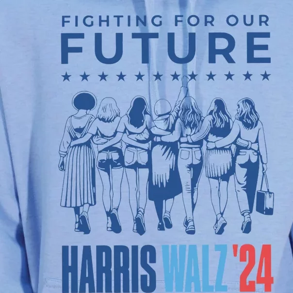 Harris Walz Waltz 2024 Harris Walz Future Button Election Unisex Surf Hoodie