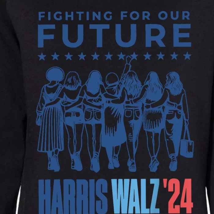 Harris Walz Waltz 2024 Harris Walz Future Button Election Womens California Wash Sweatshirt