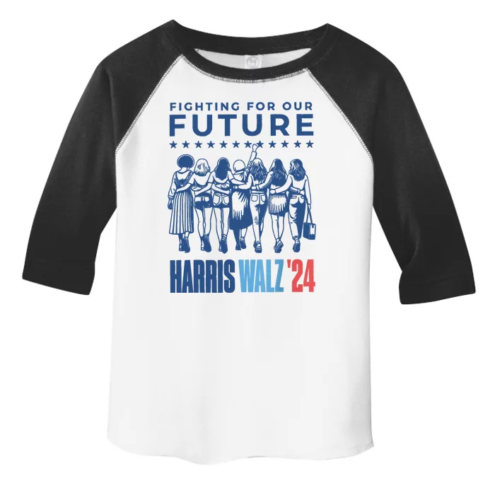 Harris Walz Waltz 2024 Harris Walz Future Button Election Toddler Fine Jersey T-Shirt