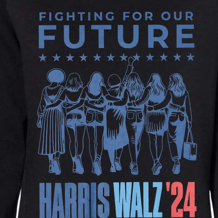 Harris Walz Waltz 2024 Harris Walz Future Button Election Womens California Wash Sweatshirt