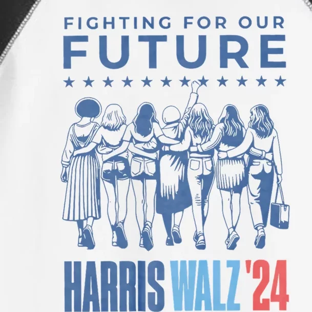 Harris Walz Waltz 2024 Harris Walz Future Button Election Toddler Fine Jersey T-Shirt