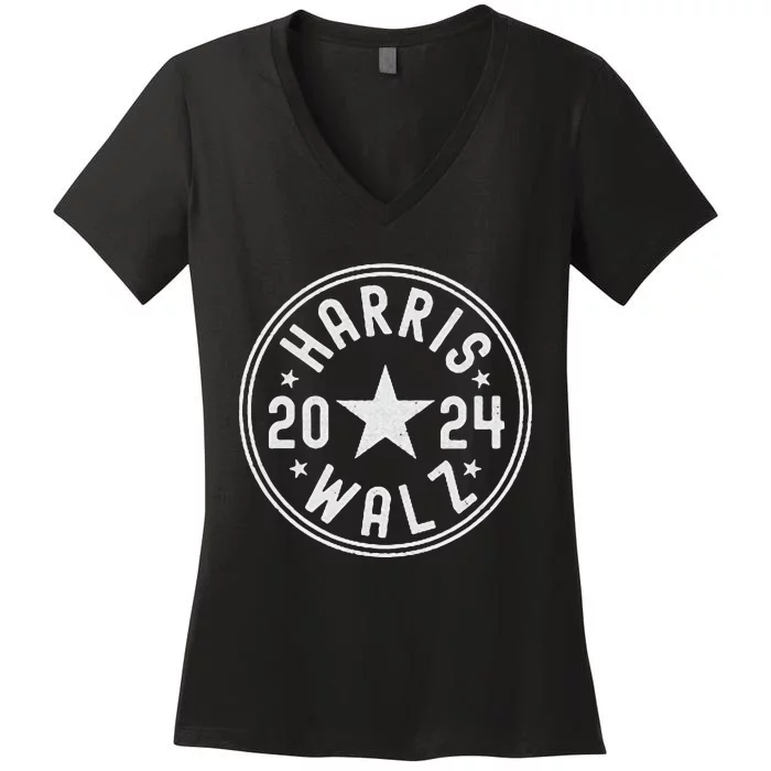 Harris Walz Waltz 2024 Kamala Harris Tim Walz Pocket Women's V-Neck T-Shirt