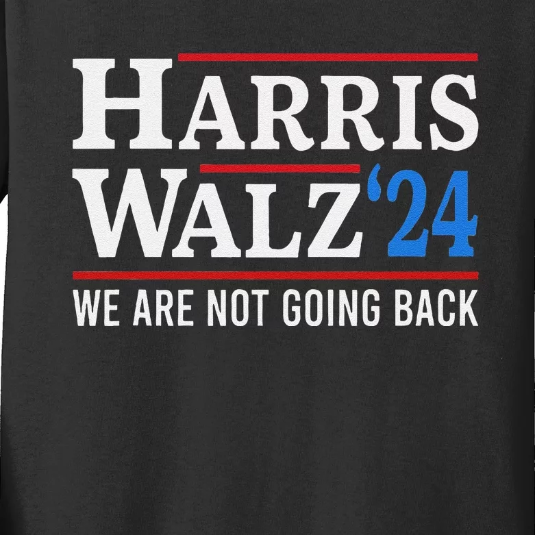 Harris Walz Waltz 2024 Election Kamala Harris Tim Waltz 2024 Kids Long Sleeve Shirt