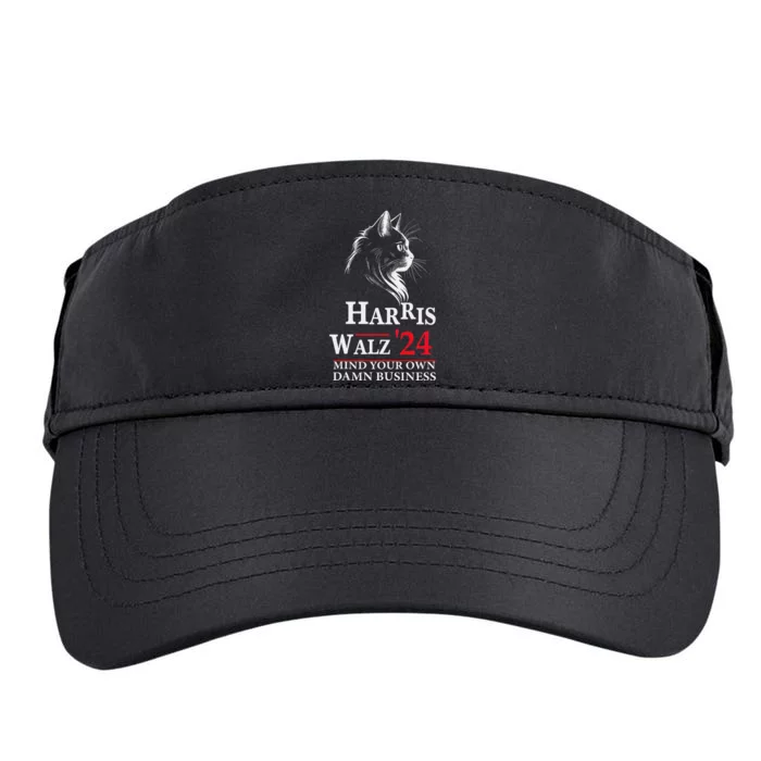 Harris Walz Waltz 2024 Mind Your Own Damn Business Cat Lady Adult Drive Performance Visor