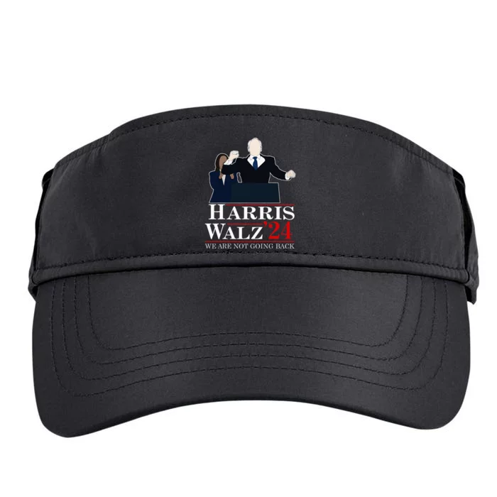 Harris Waltz We Are Not Going Back Kamala Harris 2024 Adult Drive Performance Visor