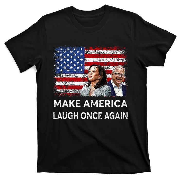 Harris Waltz Walz 2024 Make America Laugh Once Again T-Shirt