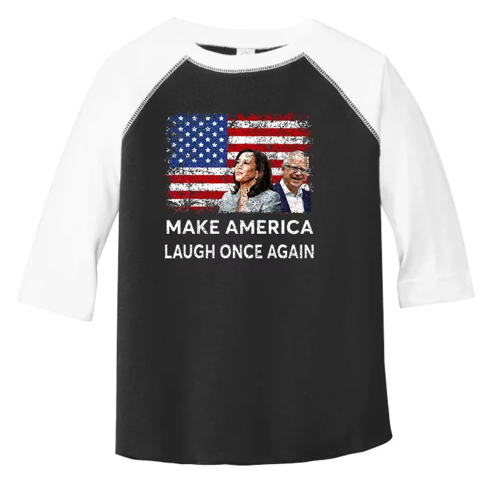 Harris Waltz Walz 2024 Make America Laugh Once Again Toddler Fine Jersey T-Shirt