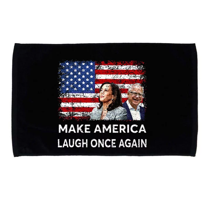 Harris Waltz Walz 2024 Make America Laugh Once Again Microfiber Hand Towel