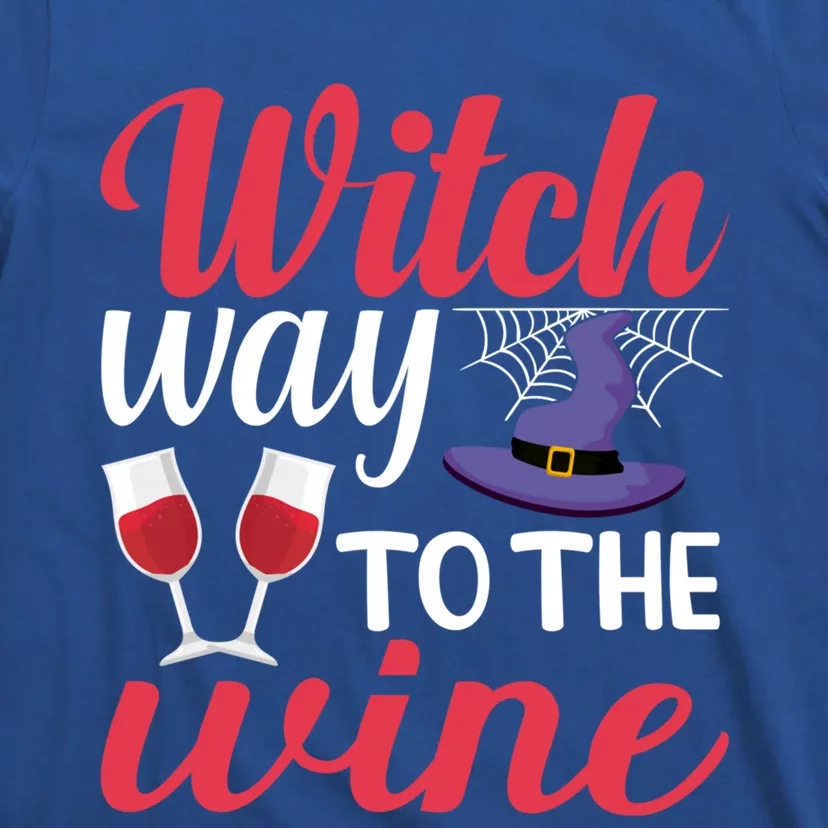 Halloween Witch Way To The Wine Gift T-Shirt