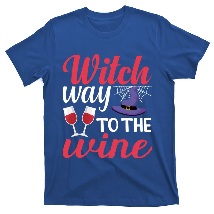 Halloween Witch Way To The Wine Gift T-Shirt