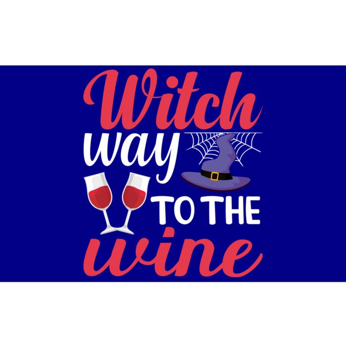 Halloween Witch Way To The Wine Gift Bumper Sticker