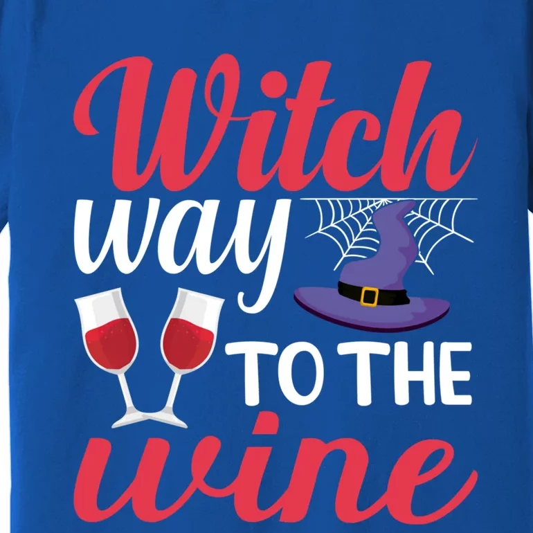 Halloween Witch Way To The Wine Gift Premium T-Shirt