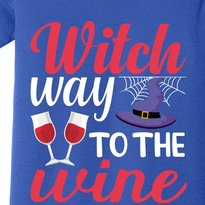 Halloween Witch Way To The Wine Gift Baby Bodysuit