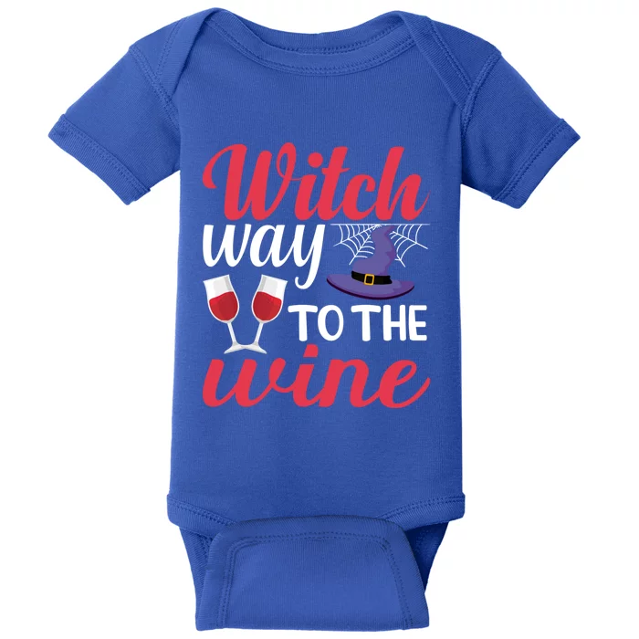 Halloween Witch Way To The Wine Gift Baby Bodysuit