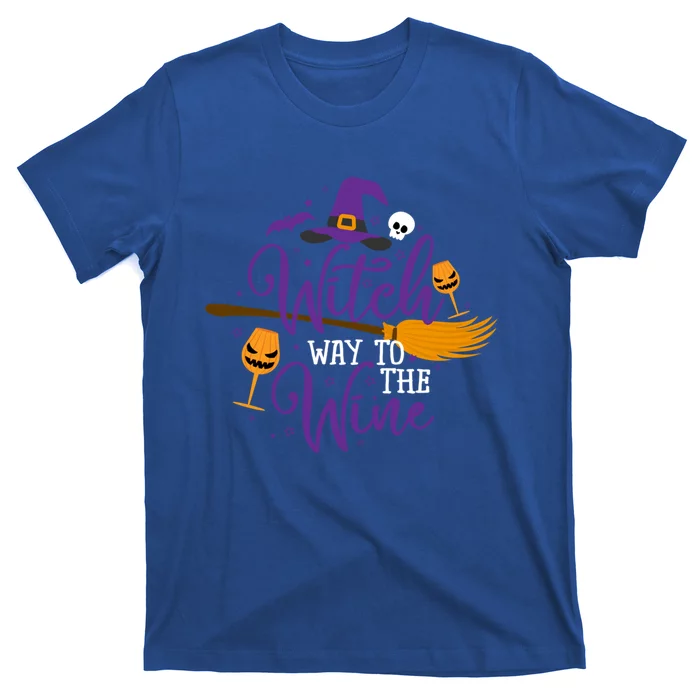 Halloween Witch Way To The Wine Great Gift T-Shirt