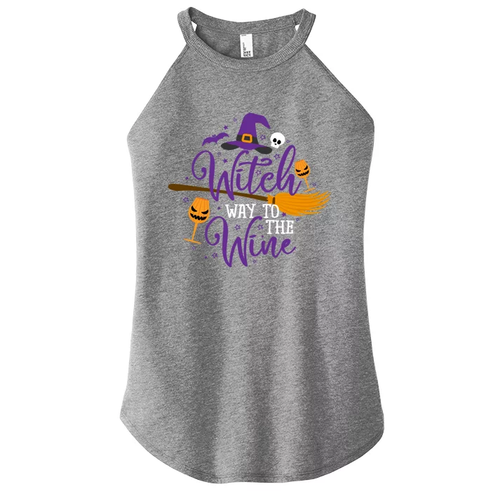 Halloween Witch Way To The Wine Great Gift Women’s Perfect Tri Rocker Tank