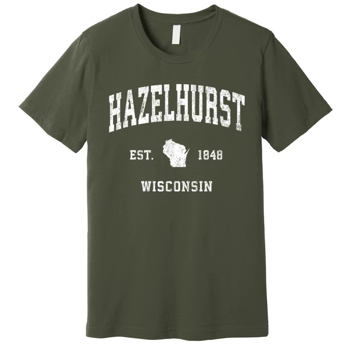 Hazelhurst Wisconsin Wi Vintage Athletic Premium T-Shirt