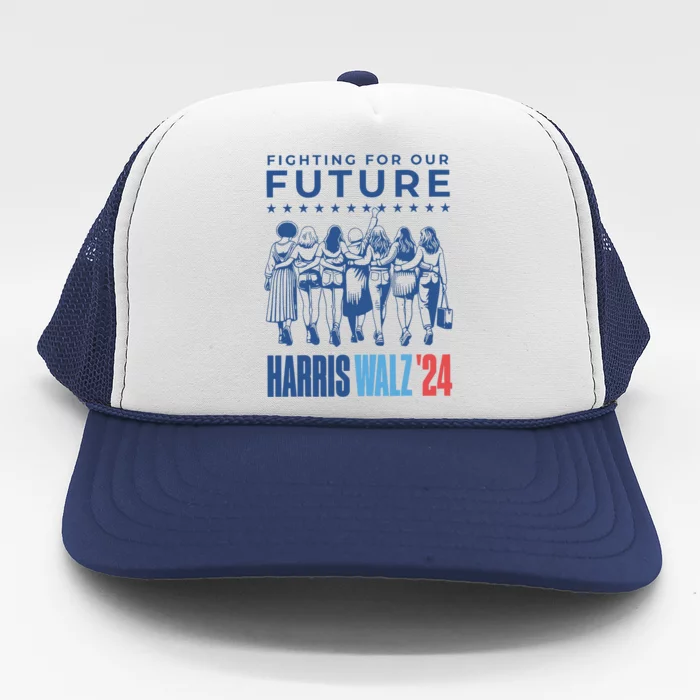 Harris Walz Waltz 2024 Harris Walz Future Button Election Trucker Hat